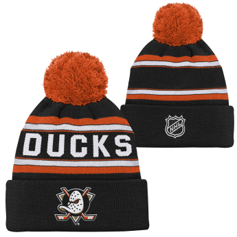 Anaheim Ducks gyerek téli sapka Jacquard Cuffed Knit With Pomeee