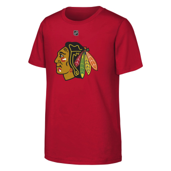 Chicago Blackhawks gyerek póló Connor Bedard #98 NHL Flat Name & Number Short Sleeve Cotton