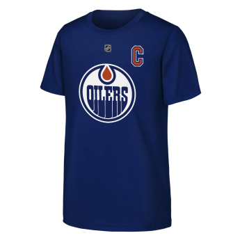 Edmonton Oilers gyerek póló NHL Flat Captains Name & Number Short Sleeve Cotton