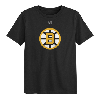 Boston Bruins gyerek póló David Pastrnak #88 NHL Flat Name & Number Short Sleeve Cotton