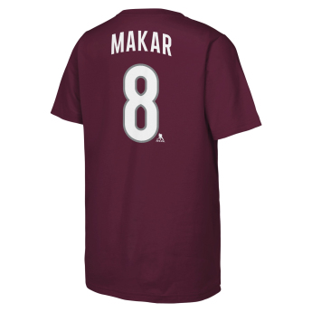 Colorado Avalanche gyerek póló Cale Makar #8 NHL Flat Name & Number Short Sleeve Cotton