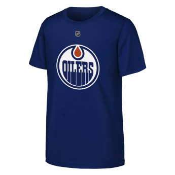 Edmonton Oilers gyerek póló Leon Draisaitl #29 NHL Flat Name & Number Short Sleeve Cotton