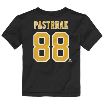 Boston Bruins gyerek póló NHL Flat Name & Number Short Sleeve Cotton