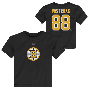 Boston Bruins gyerek póló NHL Flat Name & Number Short Sleeve Cotton