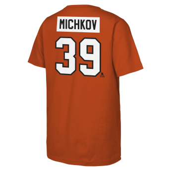 Philadelphia Flyers gyerek póló Matvei Michkov #39 NHL Flat Name & Number Short Sleeve Cotton