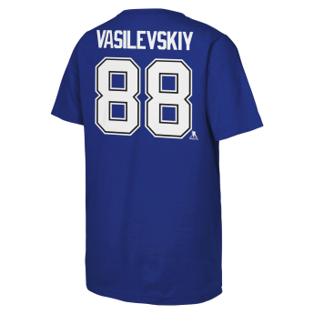 Tampa Bay Lightning gyerek póló NHL Flat Name & Number Short Sleeve