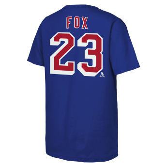 New York Rangers gyerek póló Adam Fox #23 NHL Flat Name & Number Short Sleeve Cotton