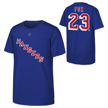 New York Rangers gyerek póló Adam Fox #23 NHL Flat Name & Number Short Sleeve Cotton