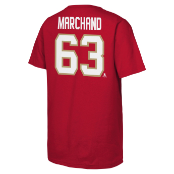 Florida Panthers gyerek póló Brad Marchand #63 NHL Flat Name & Number Short Sleeve Cotton