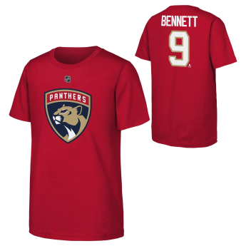 Florida Panthers gyerek póló NHL Flat Name & Number Short Sleeve Cotton