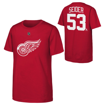 Detroit Red Wings gyerek póló NHL Flat Name & Number Short Sleeve Cotton