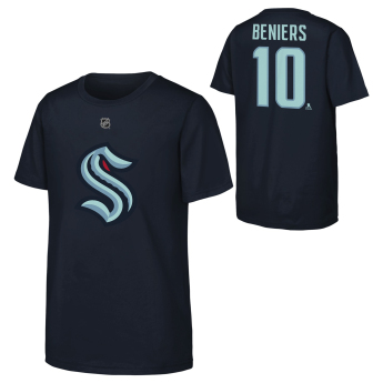 Seattle Kraken gyerek póló NHL Flat Name & Number Short Sleeve Cotton