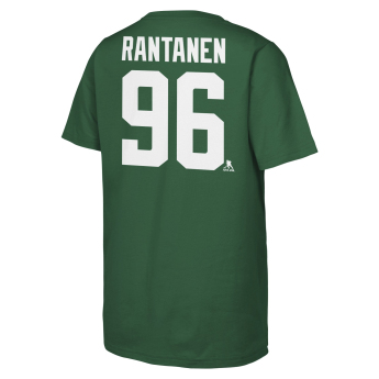 Dallas Stars gyerek póló Mikko Rantanen #96 NHL Flat Name & Number Short Sleeve Cotton
