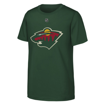 Dětské tričko Kirill Kaprizov #97 Minnesota Wild NHL Flat Name & Number Short Sleeve Cotton