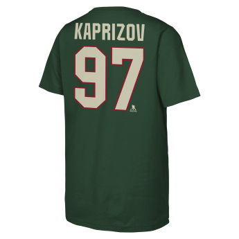 Minnesota Wild gyerek póló NHL Flat Name & Number Short Sleeve Cotton