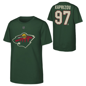 Minnesota Wild gyerek póló NHL Flat Name & Number Short Sleeve Cotton
