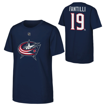 Columbus Blue Jackets gyerek póló NHL Flat Name & Number Short Sleeve Cotton