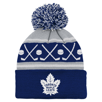 Toronto Maple Leafs gyerek téli sapka NHL Face-Off Cuff Pom