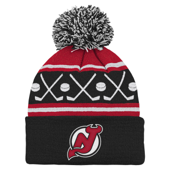New Jersey Devils gyerek téli sapka NHL Face-Off Cuff Pom