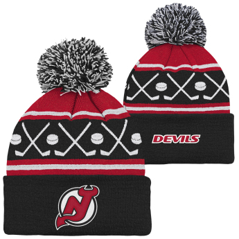 New Jersey Devils gyerek téli sapka NHL Face-Off Cuff Pom
