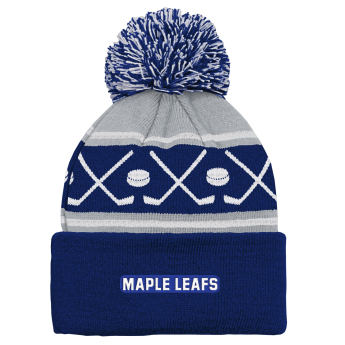 Toronto Maple Leafs gyerek téli sapka NHL Face-Off Cuff Pom