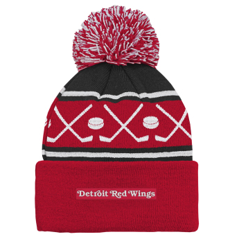 Detroit Red Wings gyerek téli sapka NHL Face-Off Cuff Pom