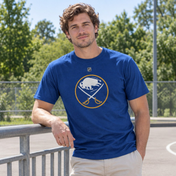 Buffalo Sabres férfi póló Jeff Skinner #53 Stack Logo Name & Number