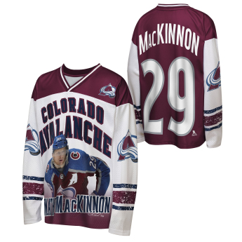 Colorado Avalanche gyerek póló Nathan MacKinnon #29 NHL Player Polyester Top
