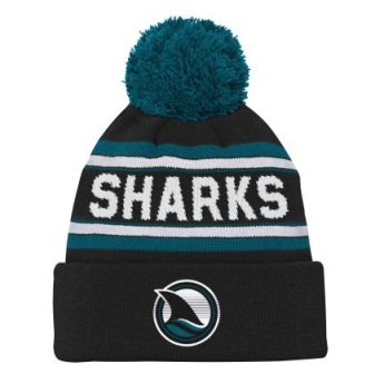San Jose Sharks gyerek téli sapka 3Rd Jersey Jacquard Cuff Pom