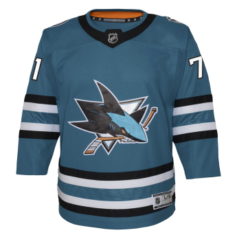 San Jose Sharks gyerek mez Macklin Celebrini #71 NHL Premier Home/Team