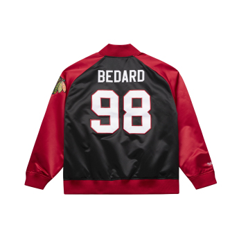Chicago Blackhawks férfi kabát NHL Connor Bedard #98 Player Lightweight Satin Jacket