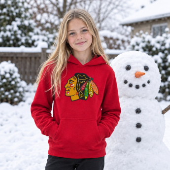 Chicago Blackhawks gyerek kapucnis pulóver Prime Po Flc Hood Home