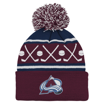 Colorado Avalanche gyerek téli sapka NHL Face-Off Cuff Pom