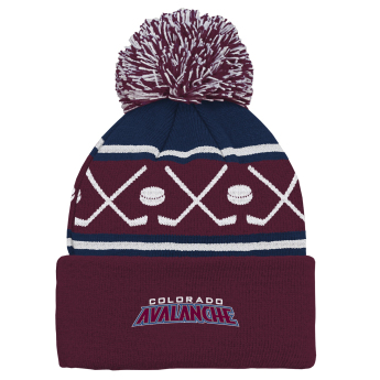 Colorado Avalanche gyerek téli sapka NHL Face-Off Cuff Pom