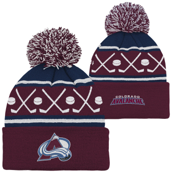 Colorado Avalanche gyerek téli sapka NHL Face-Off Cuff Pom
