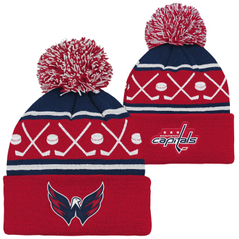 Washington Capitals gyerek téli sapka NHL Face-Off Cuff Pom