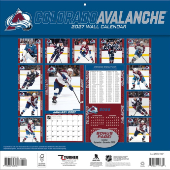 Colorado Avalanche naptár NHL 2027 Wall