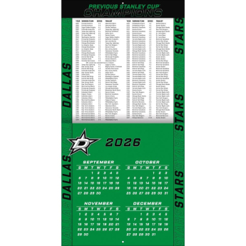 Dallas Stars naptár NHL 2027 Wall