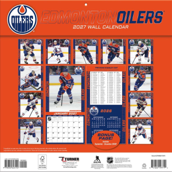 Edmonton Oilers naptár NHL 2027 Wall