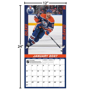 Edmonton Oilers naptár NHL #97 Connor McDavid 2027 Wall