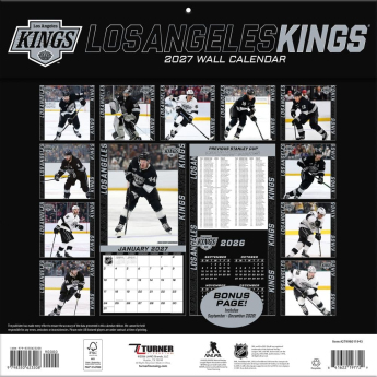 Los Angeles Kings naptár NHL 2027 Wall