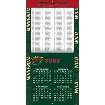 Minnesota Wild naptár NHL 2027 Wall