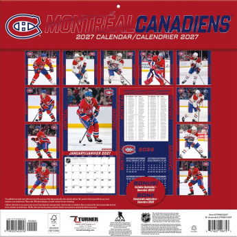 Montreal Canadiens naptár NHL 2027 Wall