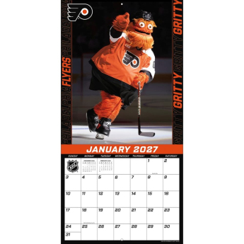 Philadelphia Flyers naptár Gritty 2027 Wall