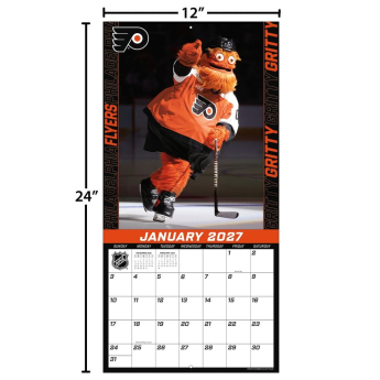 Philadelphia Flyers naptár Gritty 2027 Wall