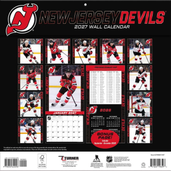 New Jersey Devils naptár NHL 2027 Wall