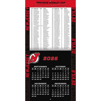 New Jersey Devils naptár NHL 2027 Wall