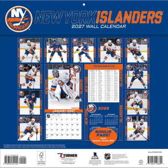 New York Islanders naptár NHL 2027 Wall