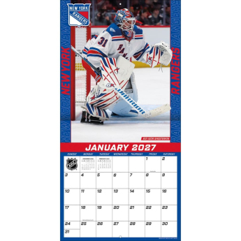 New York Rangers naptár NHL 2027 Wall
