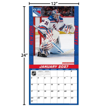 New York Rangers naptár NHL 2027 Wall